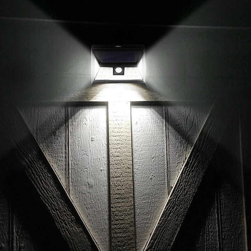 Wide Angle Solar-Powered Outdoor Motion Sensor Security Light