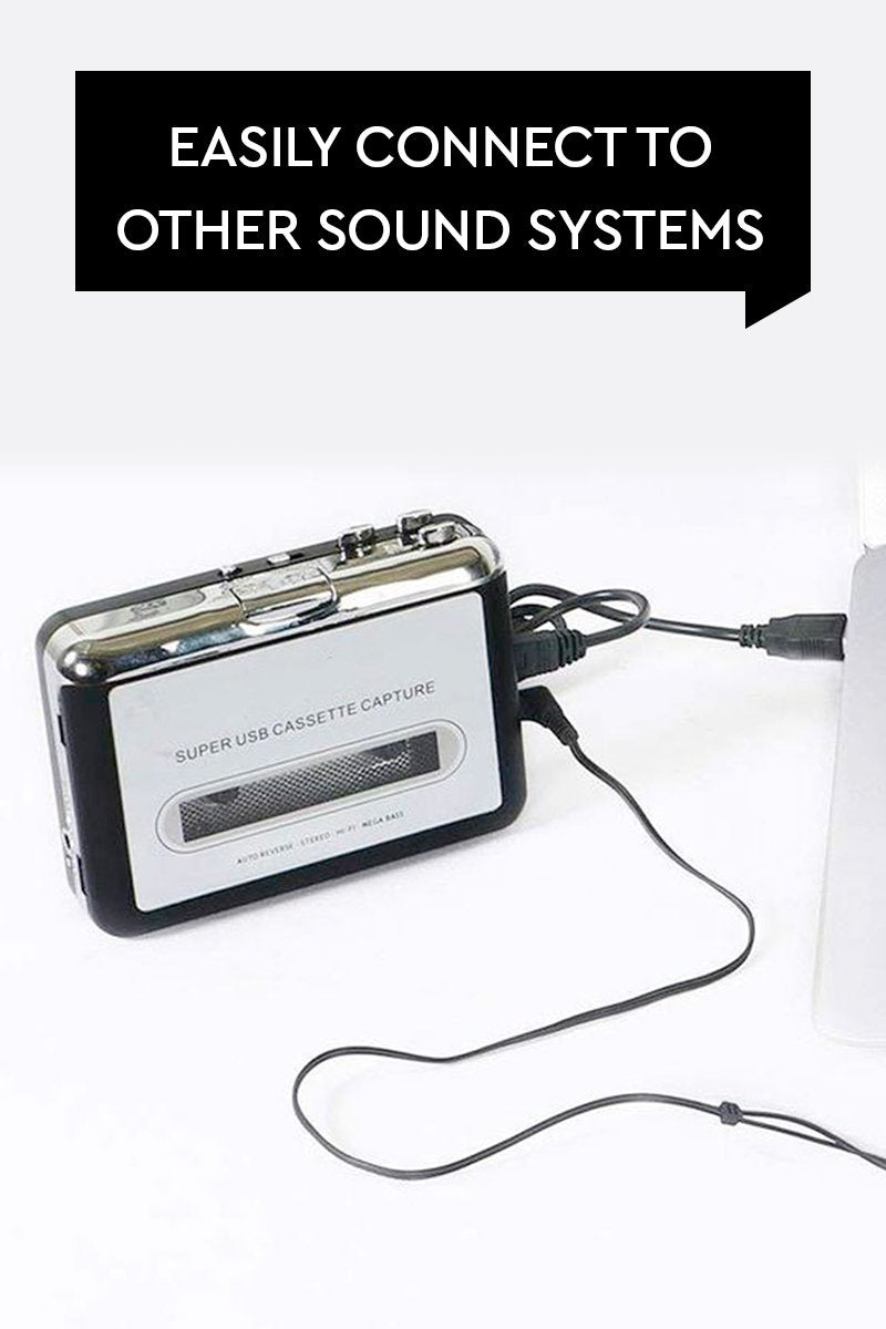 Portable Cassette to Mp3 Converter and Cassette Player Device