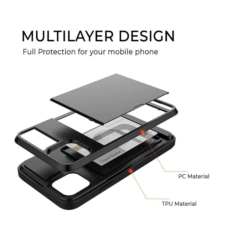 Armoured Phone case with hidden compartment
