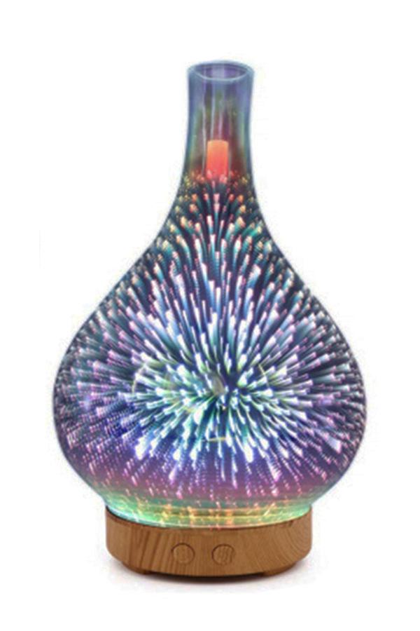 Light 3D Glass Vase Aromatherapy Essential Oil Aroma Diffuser