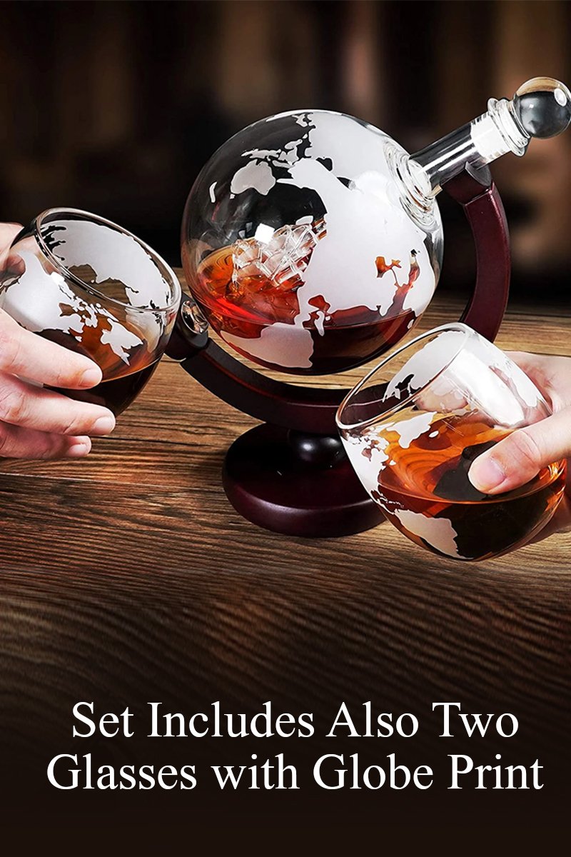 Glass Globe Decanter Set