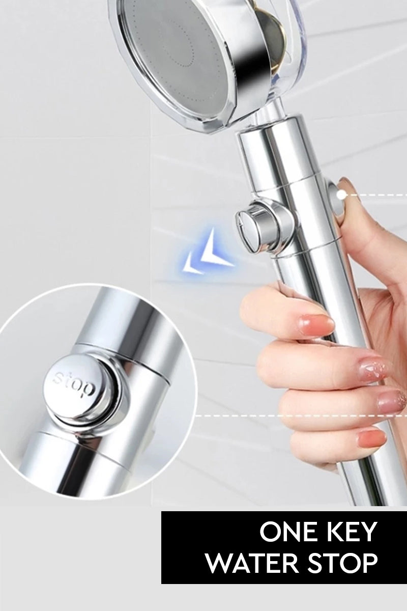 Hand-Held High-Pressure Water-Saving Spray Shower Head