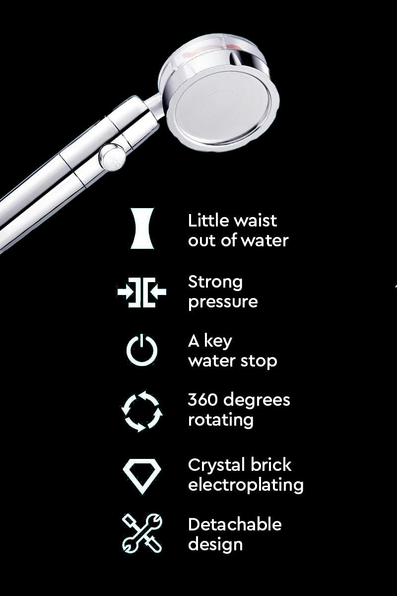 Hand-Held High-Pressure Water-Saving Spray Shower Head
