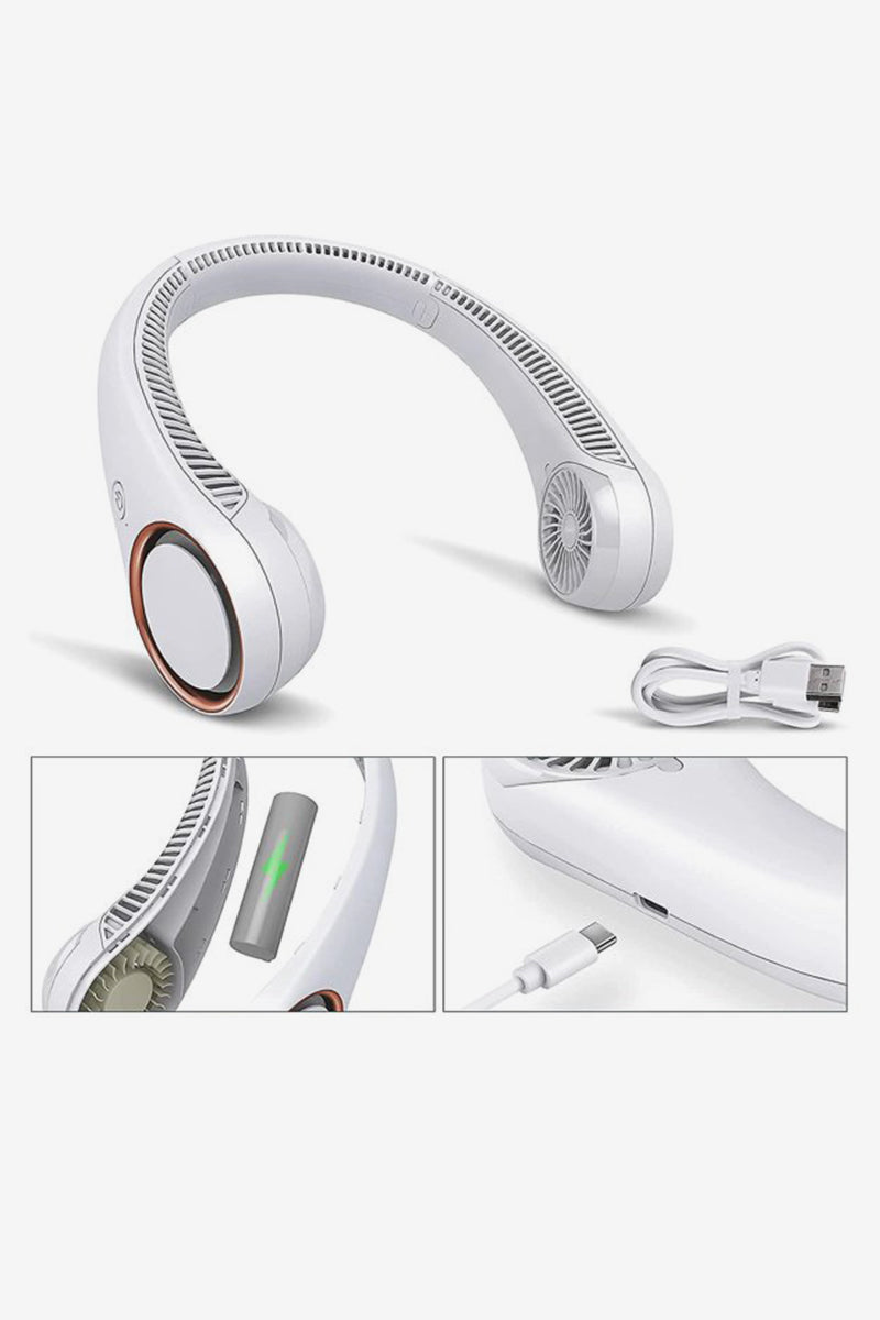 Lightweight Neck Mini-Fan with USB Port