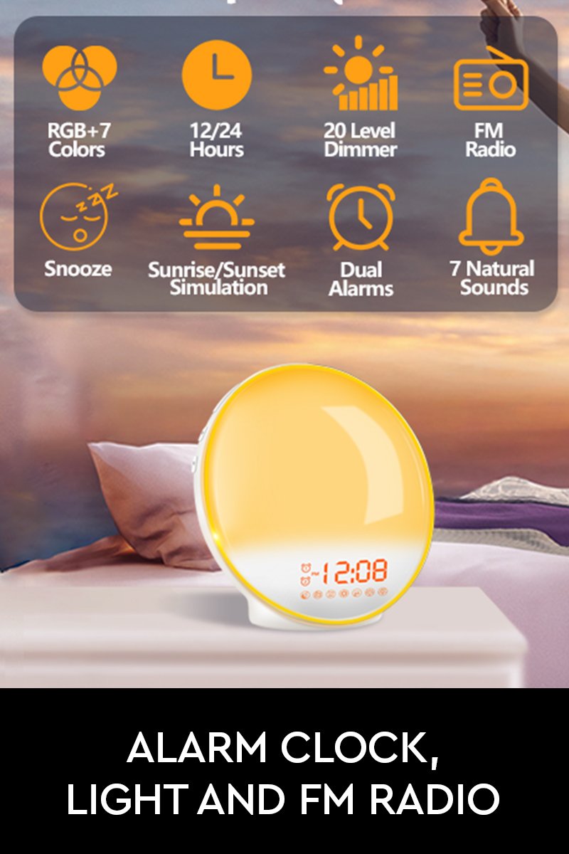 FM Radio Wake Up Light Alarm Clock