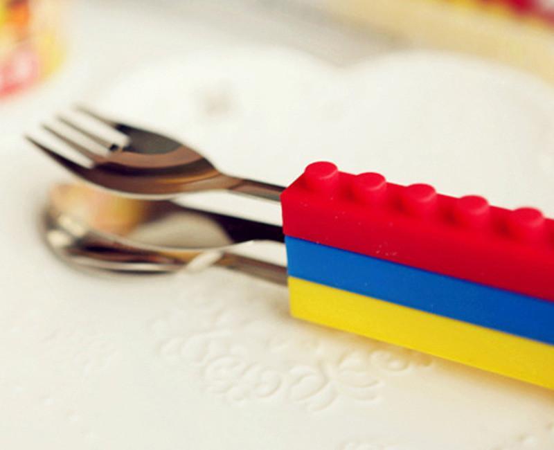 Brick Shape Stackable Cutlery Set