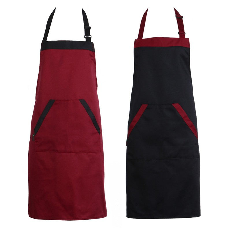 Unisex Halterneck Cooking Apron with 2 Pockets